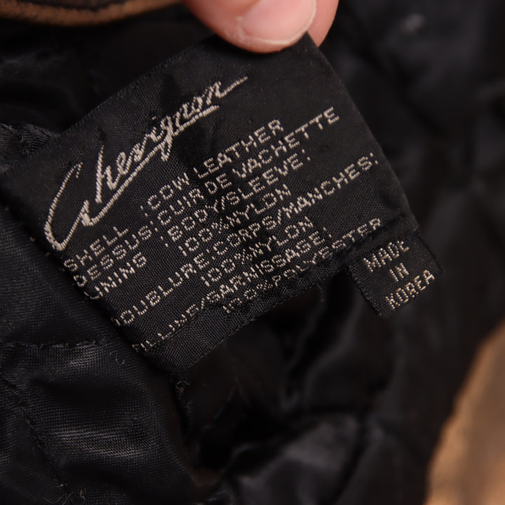 Chevigon W.R.D. Giacca in Pelle Vintage Marrone Taglia XL Uomo Made in Korea