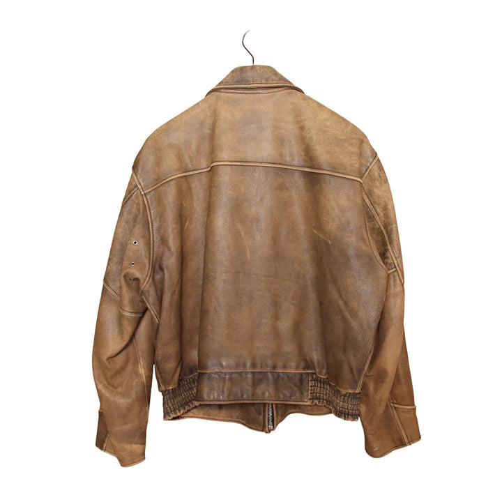 Chevigon W.R.D. Giacca in Pelle Vintage Marrone Taglia XL Uomo Made in Korea