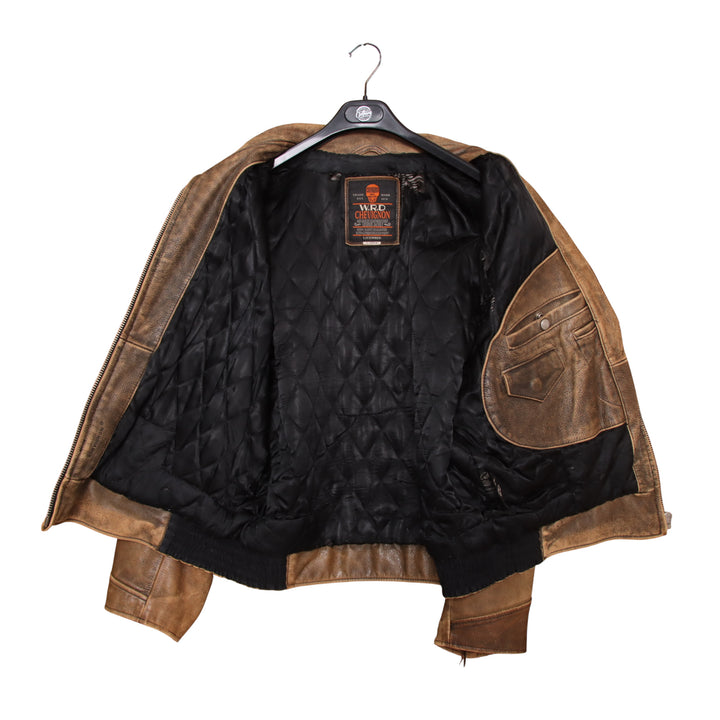 Chevigon W.R.D. Giacca in Pelle Vintage Marrone Taglia XL Uomo Made in Korea