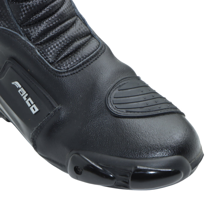 Falco Stivale da Moto Sportivo Nero in Pelle Numero 45 Uomo