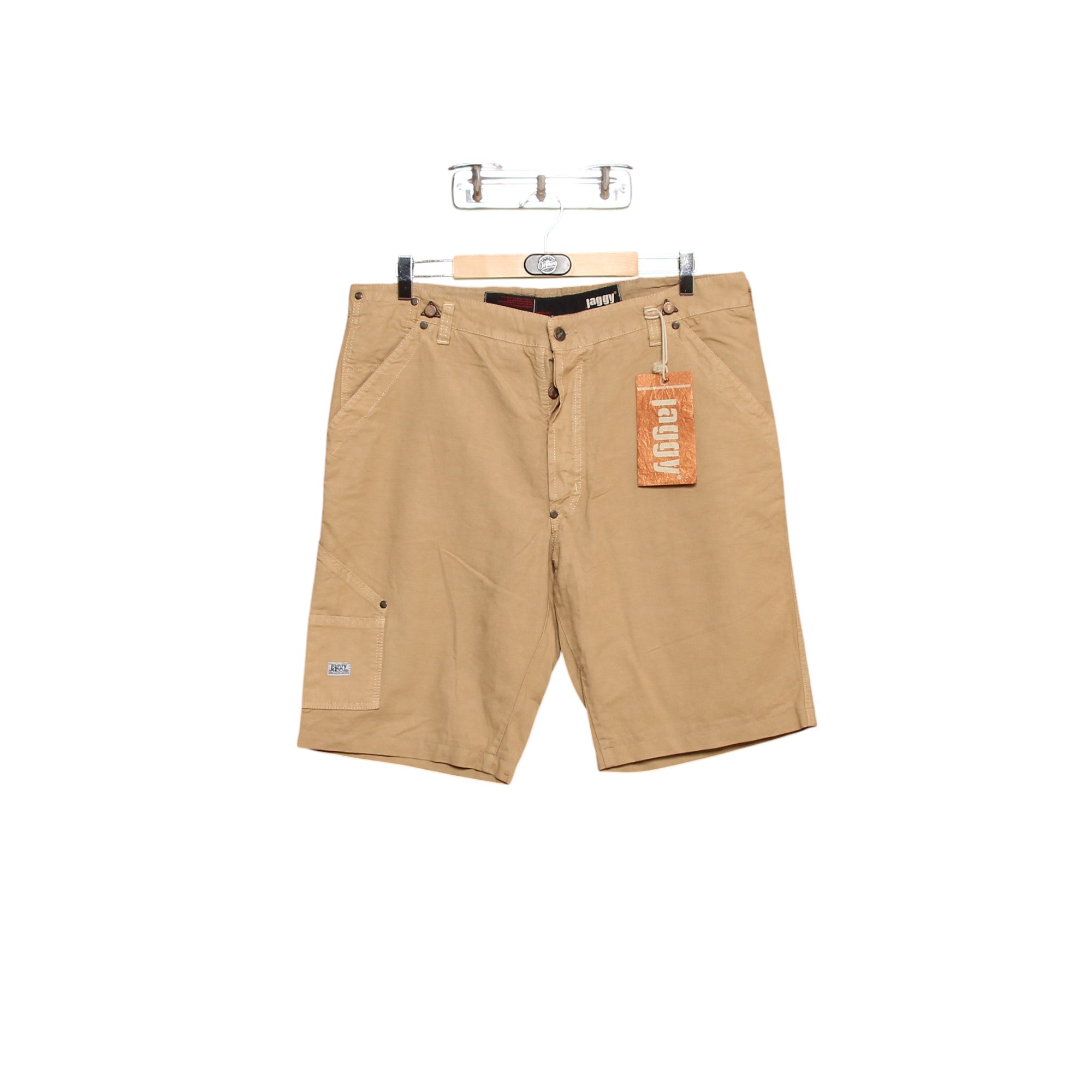 Jaggy Bermuda Cargo Rivettato Marrone W30 Uomo Deadstock w/Tags