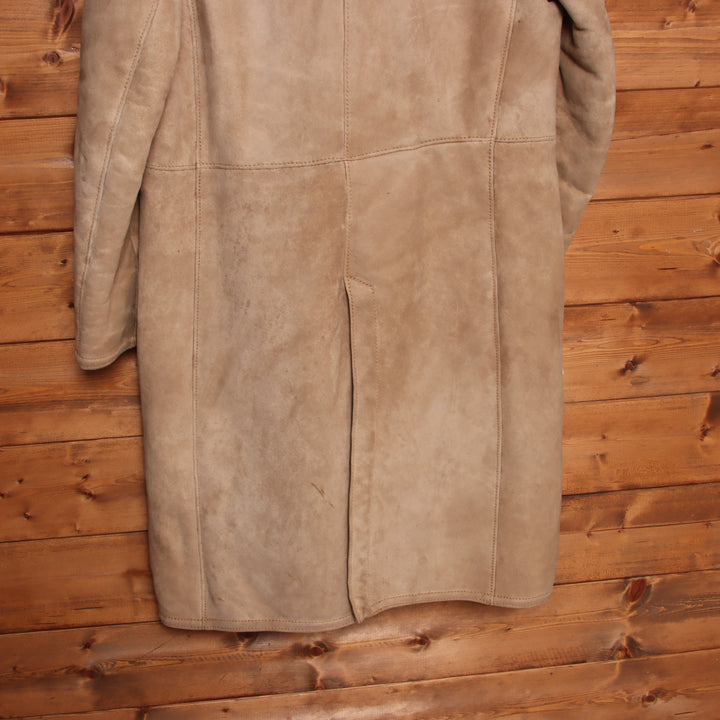 Montone a cappotto beige da donna