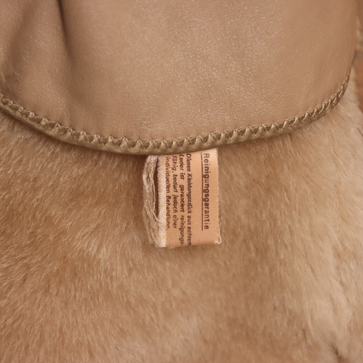 Montone a cappotto beige da donna
