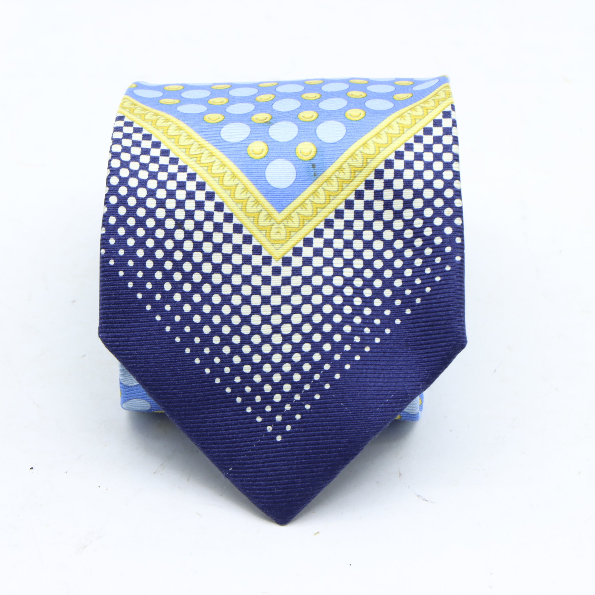 TigerTie Cravatta Uomo Classica Taglio Regular – Azzurro Con Righe Blu E Argento, 150 X 8 Cm - 3