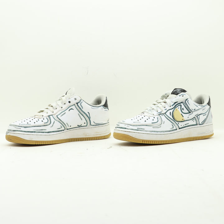 Nike x NBA Air Force 1 Custom Basse Bianche Eur 41 Uomo
