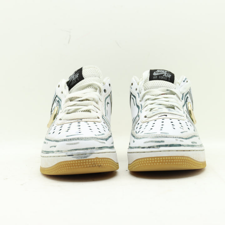 Nike x NBA Air Force 1 Custom Basse Bianche Eur 41 Uomo