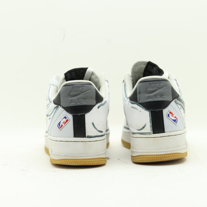 Nike x NBA Air Force 1 Custom Basse Bianche Eur 41 Uomo