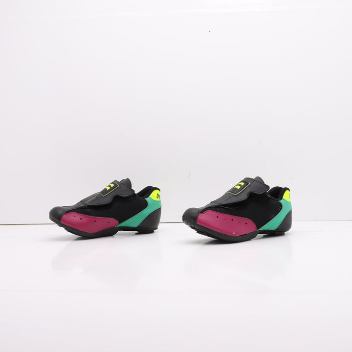 Diamant Turbo Air Mtb Strappo Lacci Scarpe da Bicicletta Nere Rosa e Verdi Eur 36 Donna