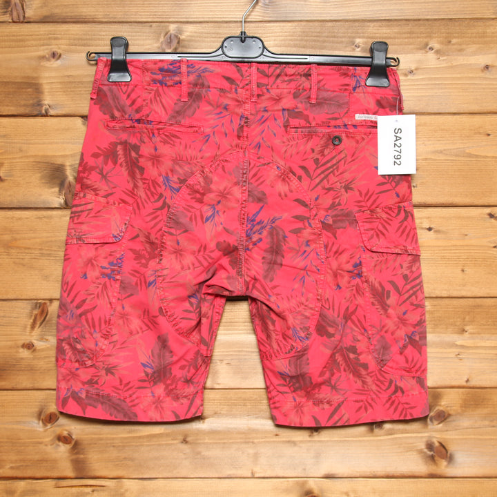 Roy Roger's Hartman Regular Fit Bermuda Rosso a Fiori W30 Uomo