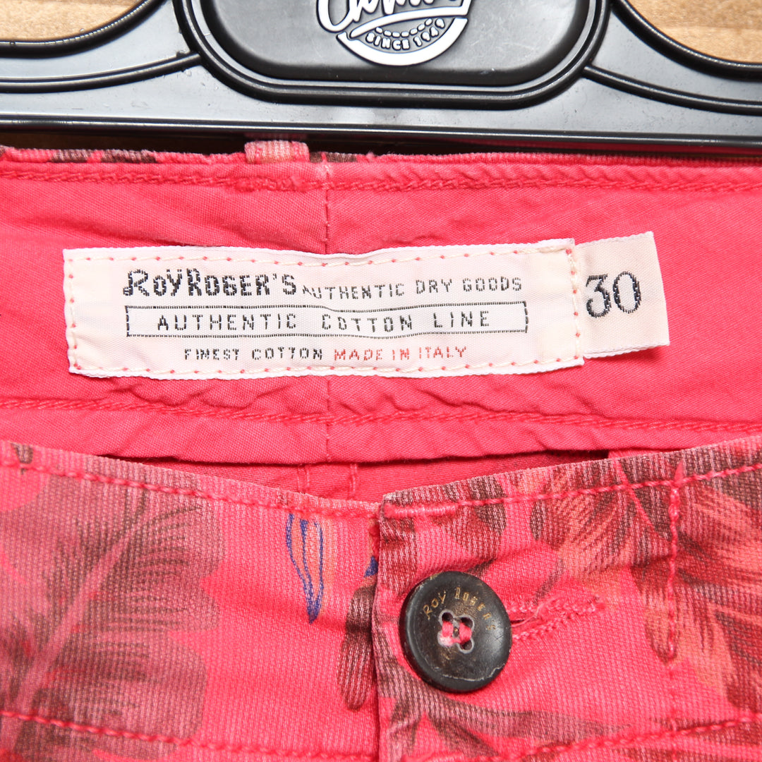 Roy Roger's Hartman Regular Fit Bermuda Rosso a Fiori W30 Uomo