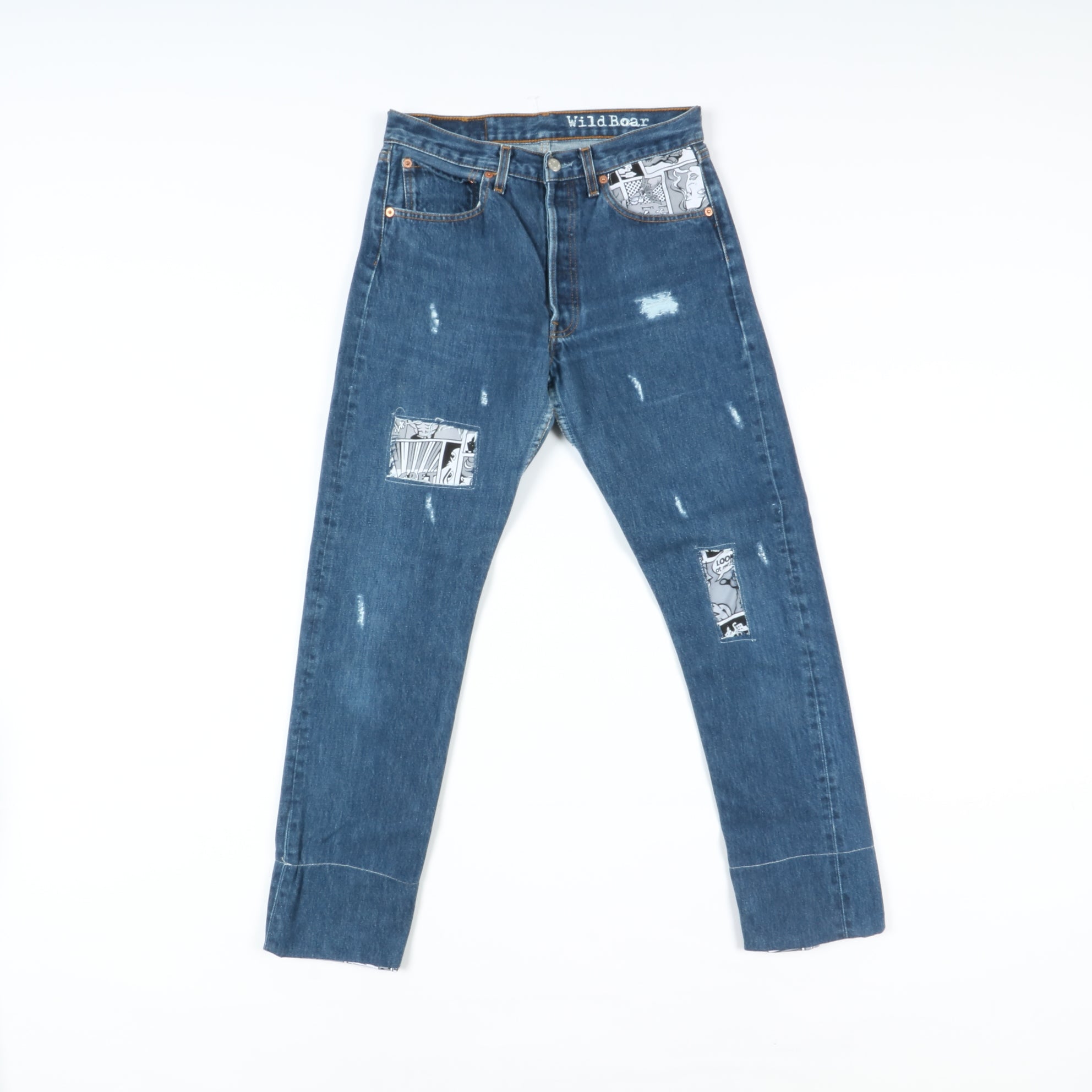Levi's 501 Custom Jeans Denim W31 L34 Unisex Vita Alta – Vintage