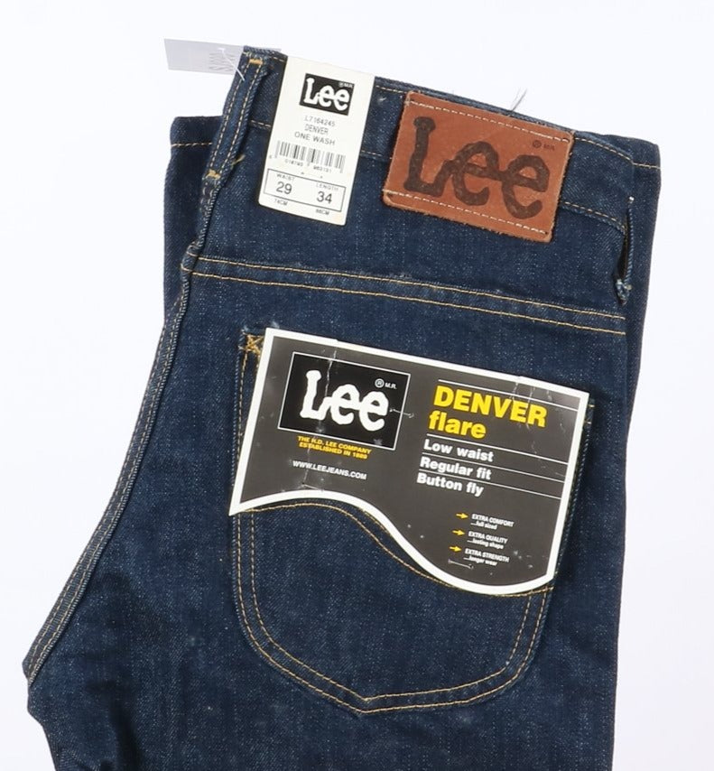 Lee Denver Flare Bootcut W29 L34 Denim Unisex Vita Alta Dead Stock w/Tags