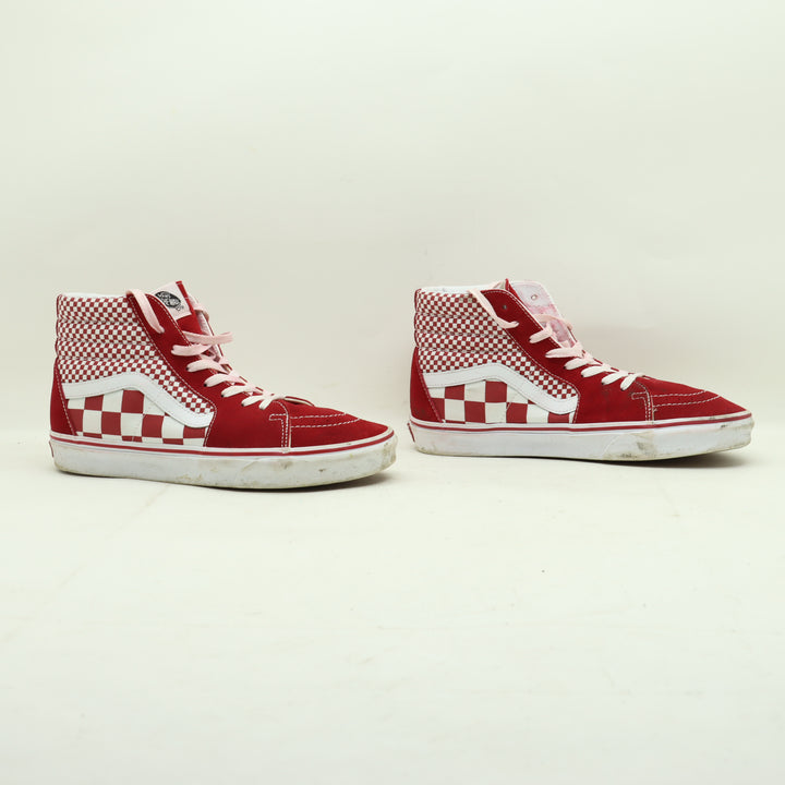Vans SK8 Hi Scarpe Rosse a Scacchi Eu 42.5 Unisex
