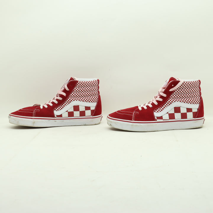 Vans SK8 Hi Scarpe Rosse a Scacchi Eu 42.5 Unisex