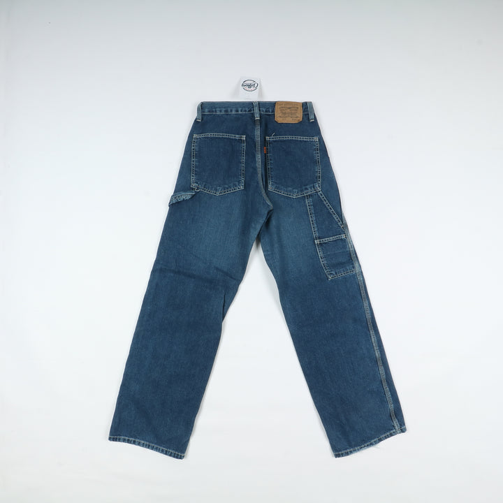 Levi's 673 Work Orange Tab Jeans Denim W28 L32 Unisex