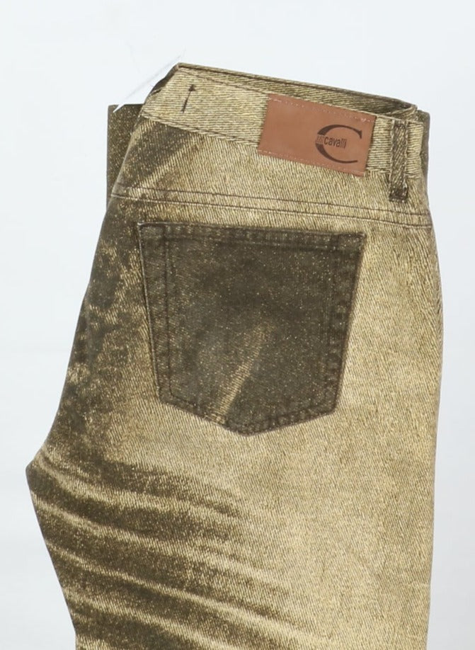 Roberto Cavalli Bootcut Jeans Beige e Marrone W29 Donna