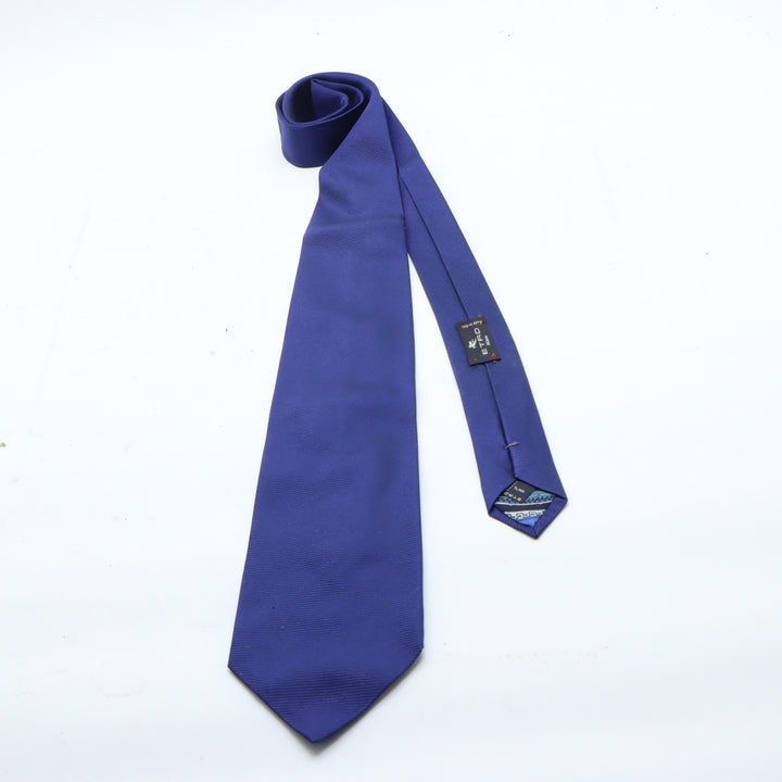 Etro Milano Cravatta Blu in Seta Uomo