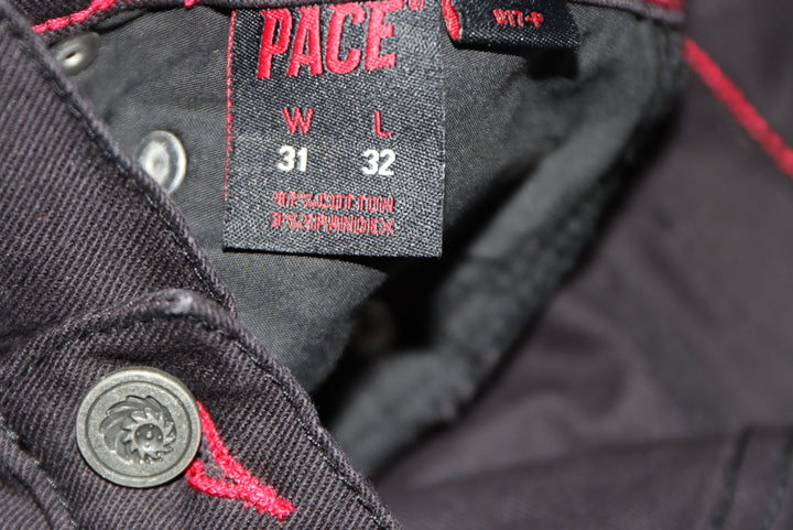 Pace Slim Fit Jeans Nero W31 L32 Uomo