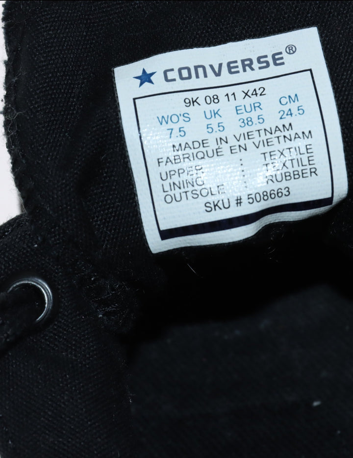 Converse All Star Basse Nero Eur 38.5 Donna