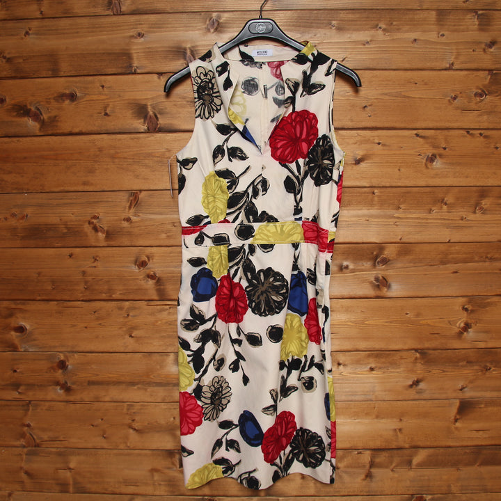 Moschino Cheap and Chic Vestito Bianco a Fiori Taglia 44 Donna