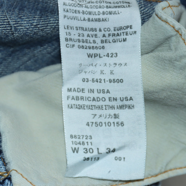 Levi's 501xx Rivets Big E Selvedge Denim W30 L34 Unisex Made in USA