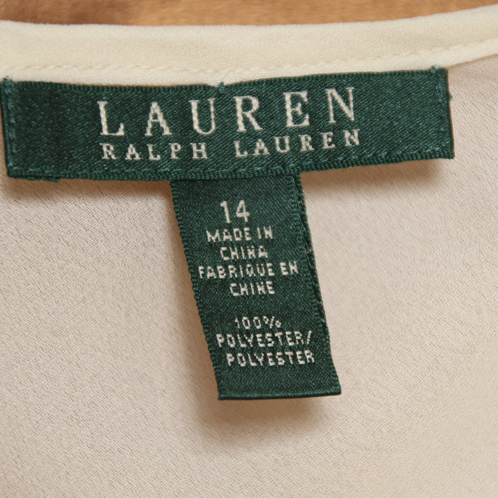 Ralph Lauren Top Beige Taglia 14 Donna
