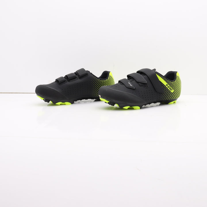 North Wave Nuove Mtb Strappo Scarpe da Bicicletta Nere e Giallo Fluo Eur 40 Uomo
