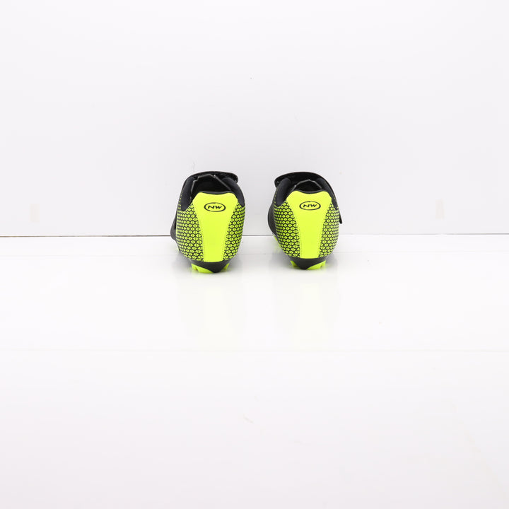 North Wave Nuove Mtb Strappo Scarpe da Bicicletta Nere e Giallo Fluo Eur 40 Uomo