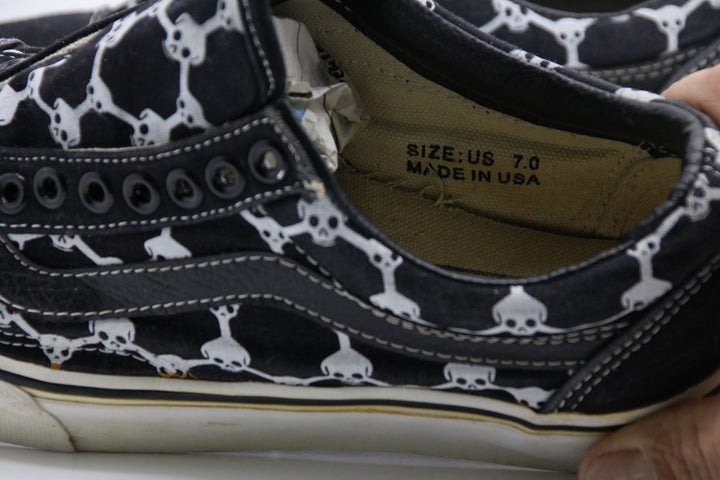 Vans Skull Made in USA Basse US 7 Col. Nero Vintage