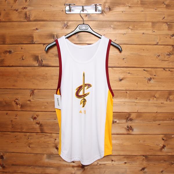 Adidas Cleveland Cavaliers canotta da basket bianca taglia M uomo