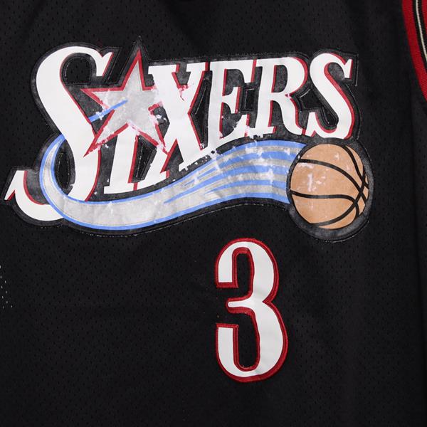 Adidas Philadelphia 76ers Iverson 3 canotta da basket nera taglia M uomo