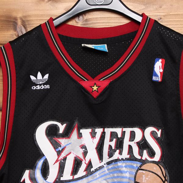 Adidas Philadelphia 76ers Iverson 3 canotta da basket nera taglia M uomo