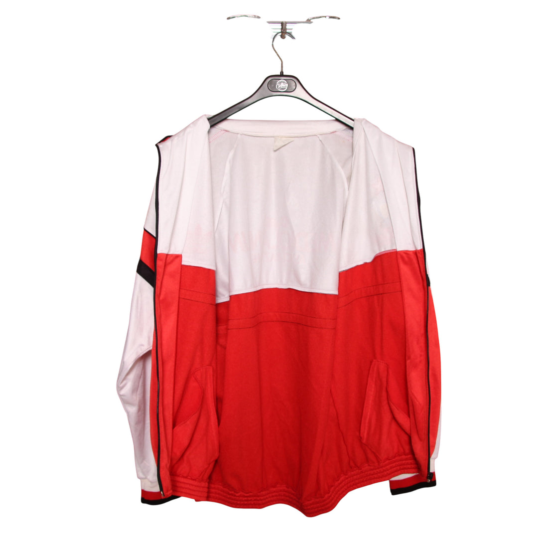 Adidas Milan Track Top Vintage 90' Bianco e Rosso Taglia XL Uomo