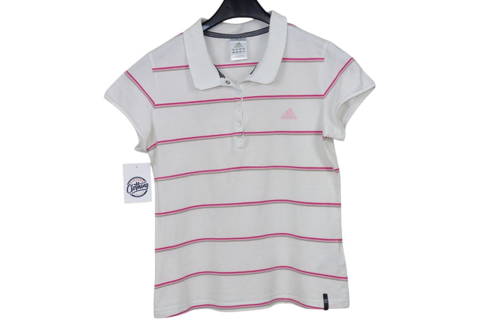 Adidas Polo Bianca e Rosa Taglia 48 Donna
