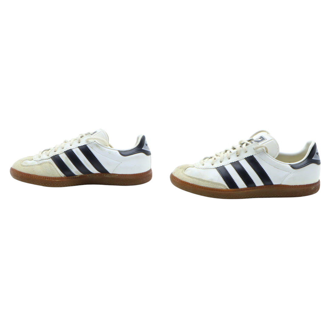 Adidas Universal Sneakers Vintage in Pelle Bianca e Nera Eur 37 Unisex