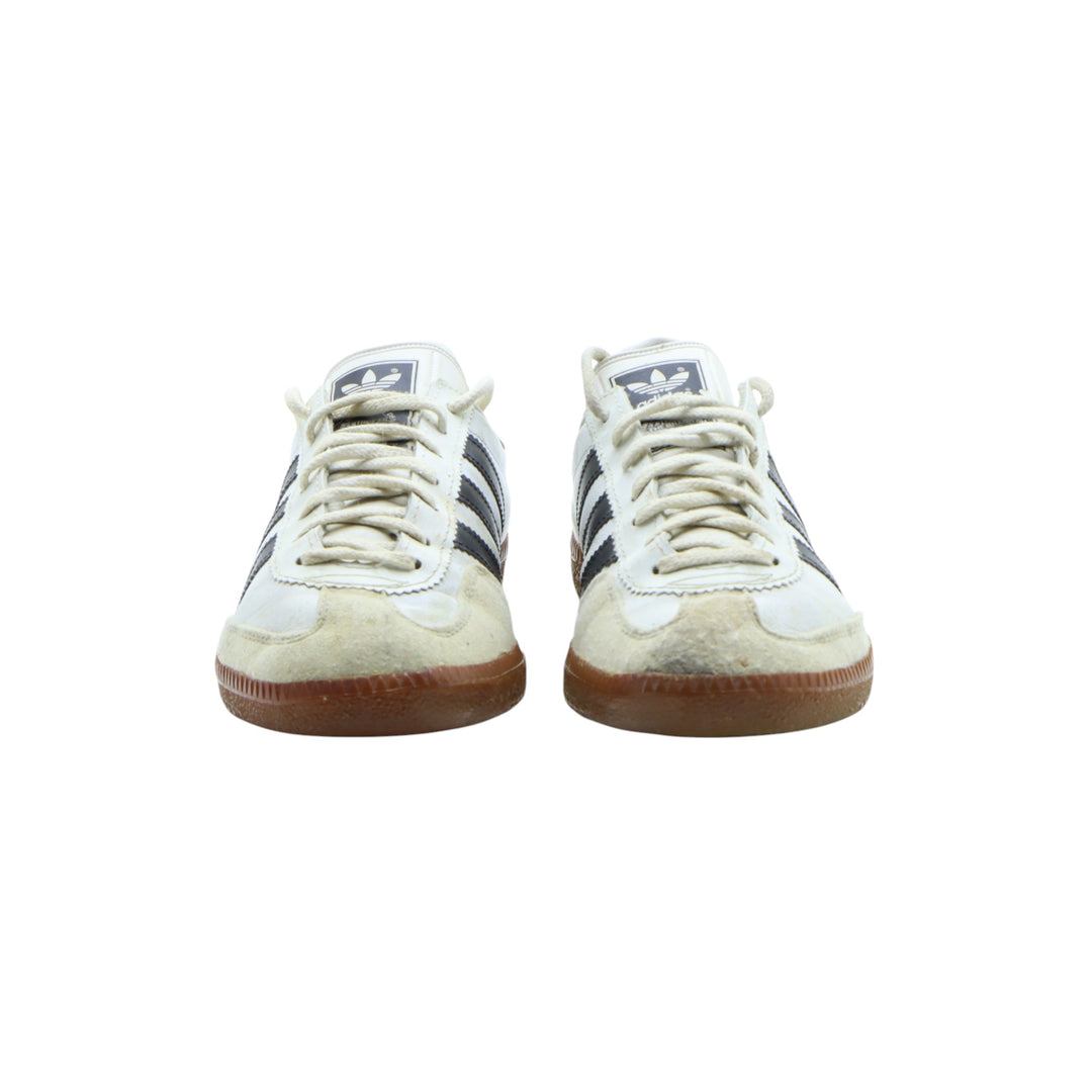 Adidas Universal Sneakers Vintage in Pelle Bianca e Nera Eur 37 Unisex
