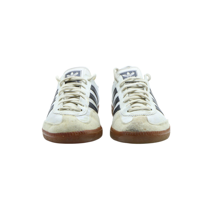 Adidas Universal Sneakers Vintage in Pelle Bianca e Nera Eur 37 Unisex