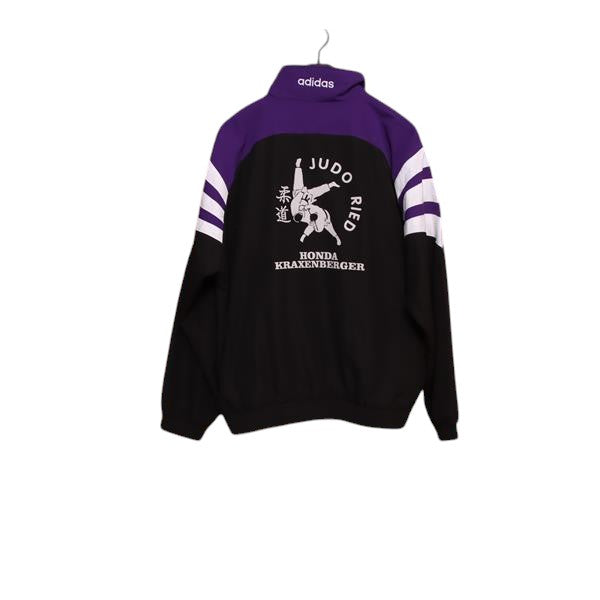 Adidas track top vintage nera e viola taglia L uomo