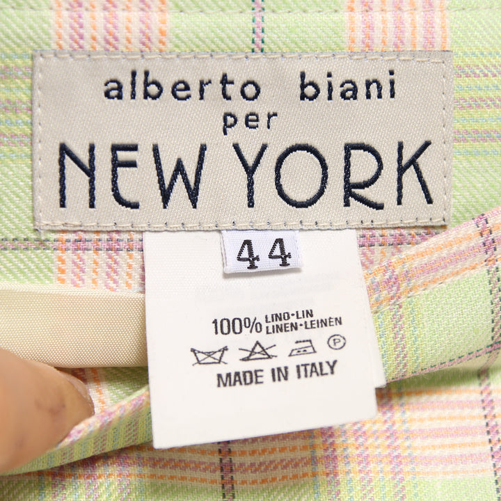 Alberto Biani New York Gonna Rosa e Verde Taglia 44 Donna