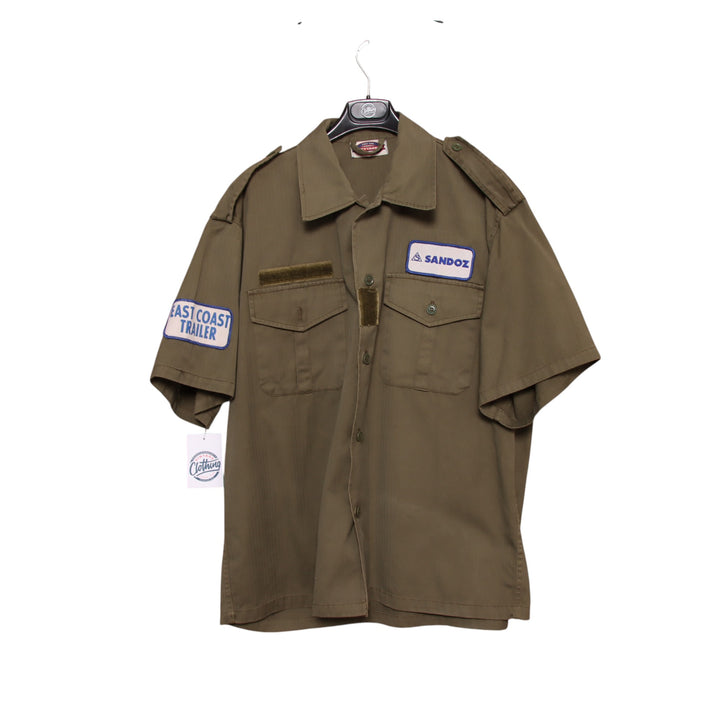 American Flauer camicia militare verde taglia M uomo