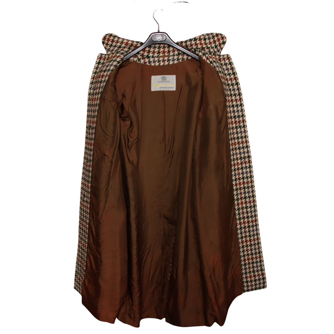 Aquascutum Cappotto Multicolore Taglia M-L Donna Made in England