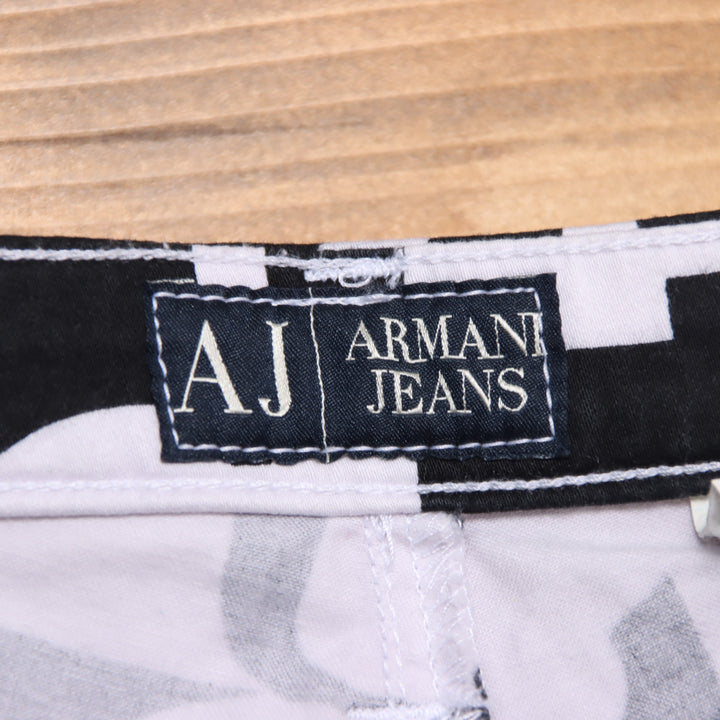 Armani Jeans Comfort Fit Pantalone Bianco e Nero W30 Donna