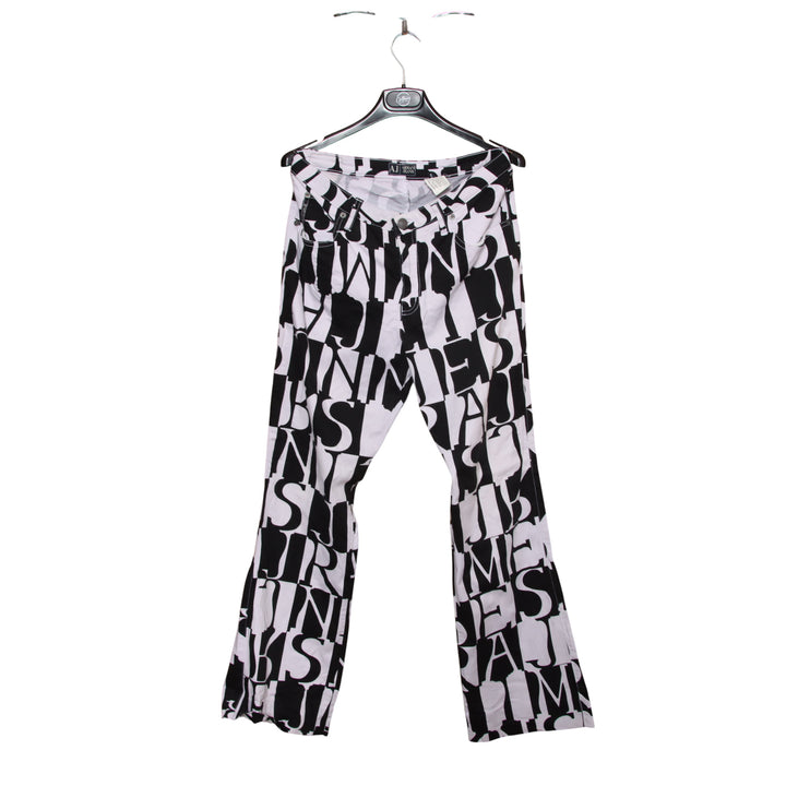 Armani Jeans Comfort Fit Pantalone Bianco e Nero W30 Donna