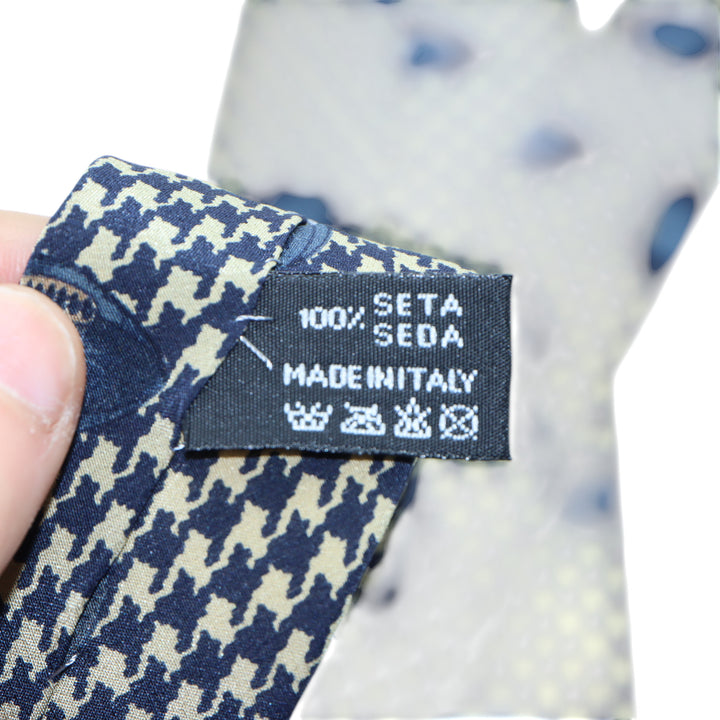 Ascot by Elleni Cravatta Gialla con Fantasia in Seta Uomo