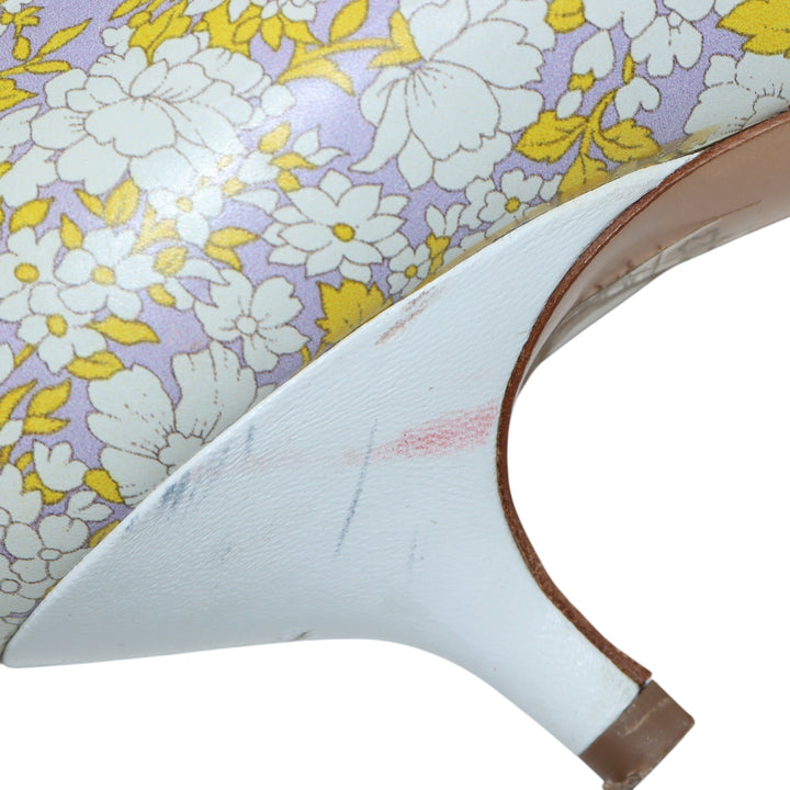 Baldinini Decolleté in Pelle Lilla a Fiori EU 40 Donna