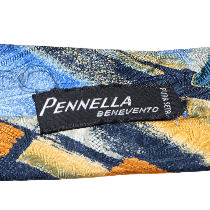 Balenciaga Cravatta Multicolore con Fantasia in Pura Seta Uomo