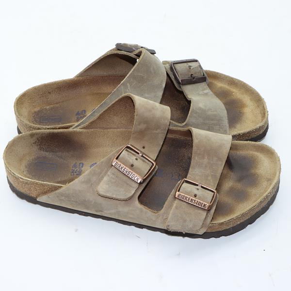 Birkenstock Arizona sandalo beige in pelle EU 40 uomo