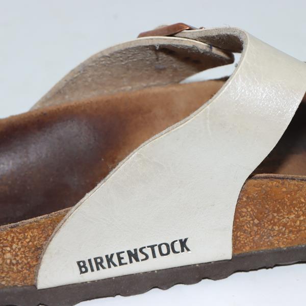 Birkenstock Gizeh sandalo bianco in pelle EU 41 donna