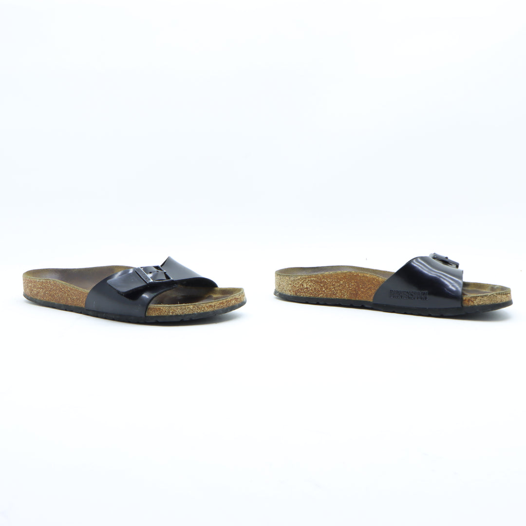 Birkenstock Madrid Sandalo Nero in Pelle EU 39 Donna