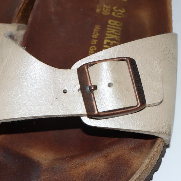 Birkenstock Madrid sandalo cipria in pelle EU 39 donna